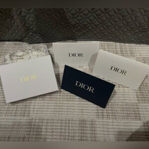 CHRISTIAN DIOR Empty Rectangle Gift Box Paper Gift Birthday Holidays + Envelopes